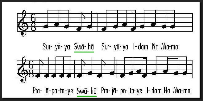 Das Agnihotra-Mantra f�r Sonnenaufgang